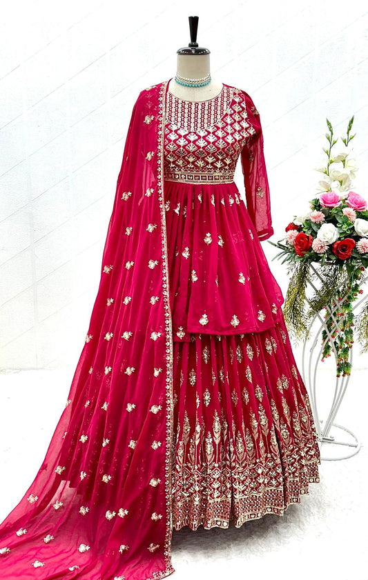 Faux georgette lehenga