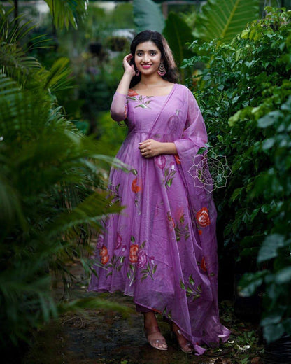 Soft  Organza  kurti