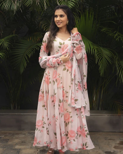 Georgette anarkali kurta