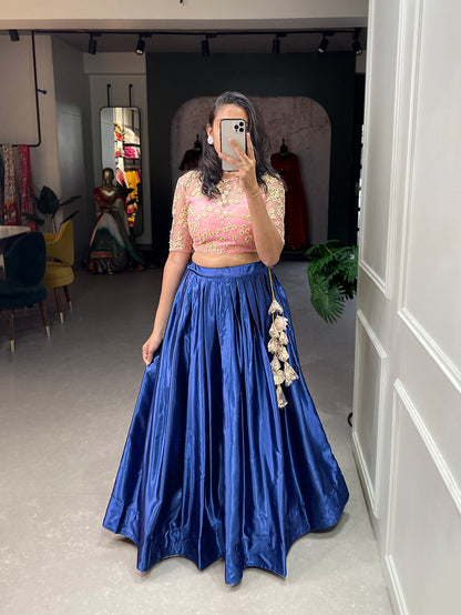 Satin silk lehenga