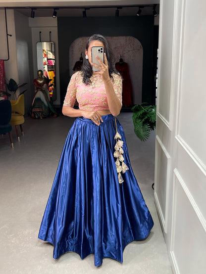 Satin silk lehenga