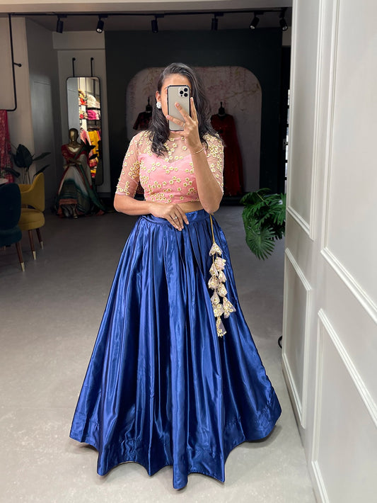 Satin silk lehenga