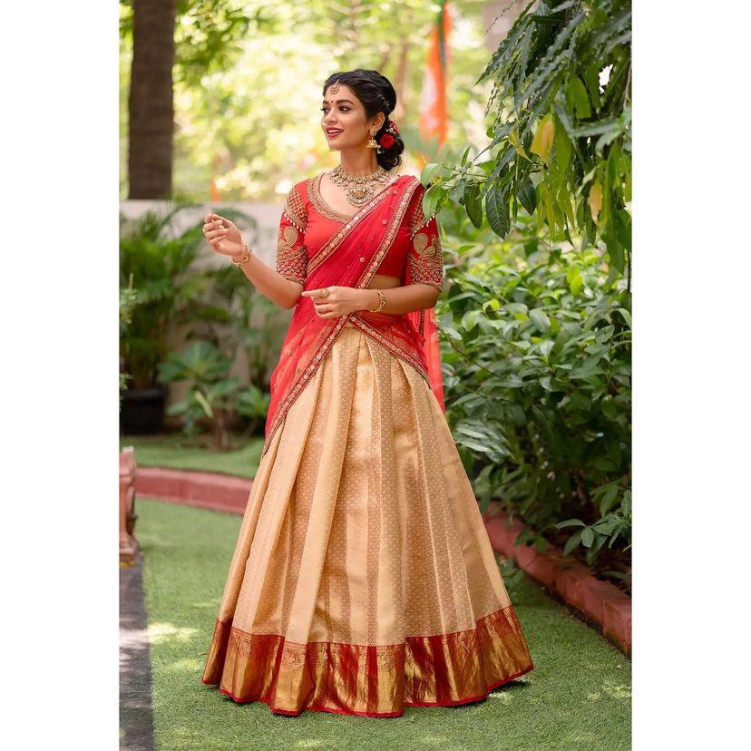 Pin by aruna jyothi on Half saree designs in 2023 | Lehenga designs simple,  Cute casual dresses, Lehenga saree design