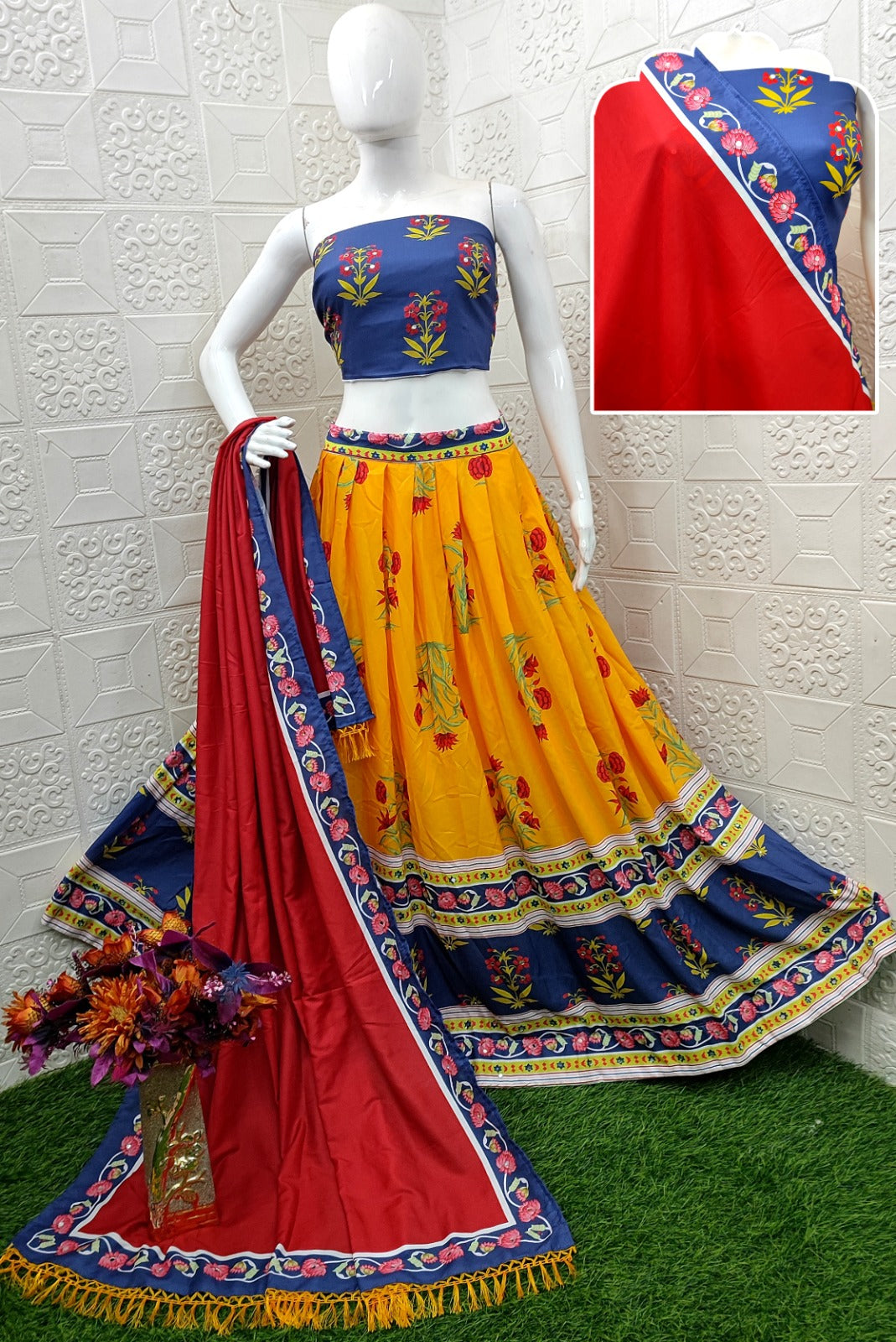 Indian Ethnic Wear Online Store | Party wear lehenga, White lehenga, Cotton  lehenga
