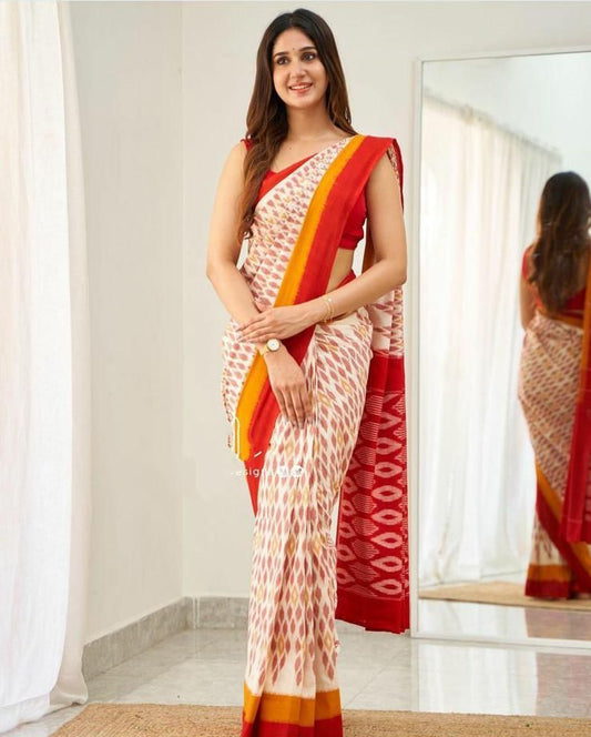 Linen silk saree