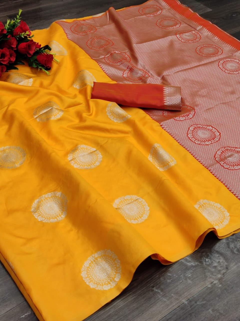 Kanjivaram soft lichi silk saree