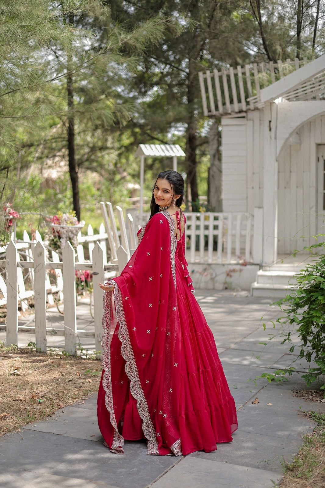 Faux blooming gown