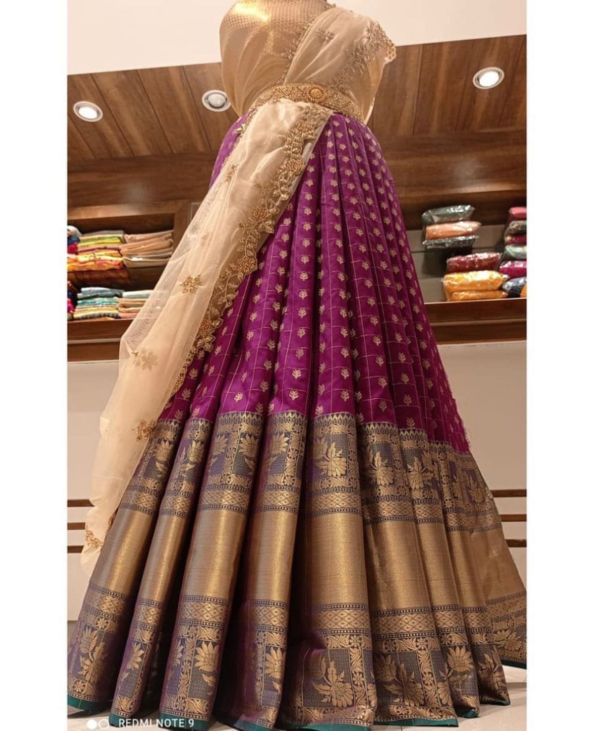 Kanjiveram silk zari lehenga