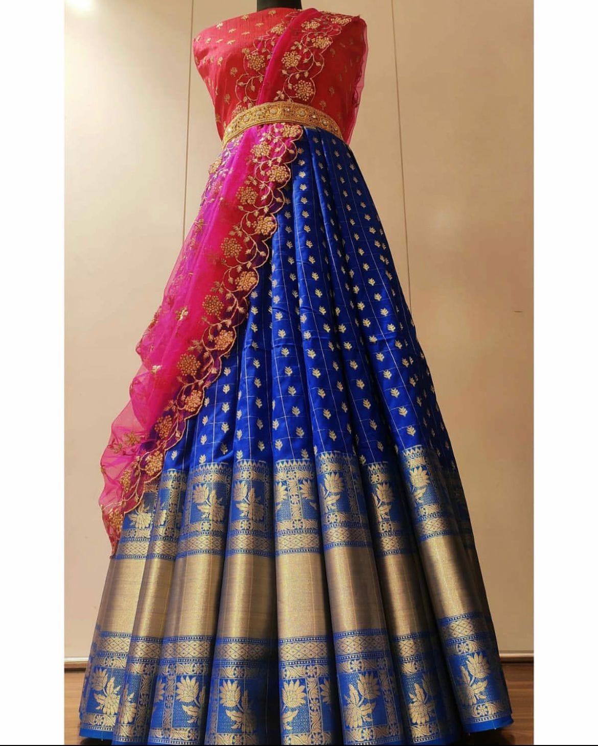 Kanjiveram silk zari lehenga