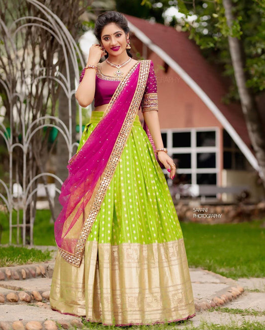 Kanjiveram silk zari lehenga