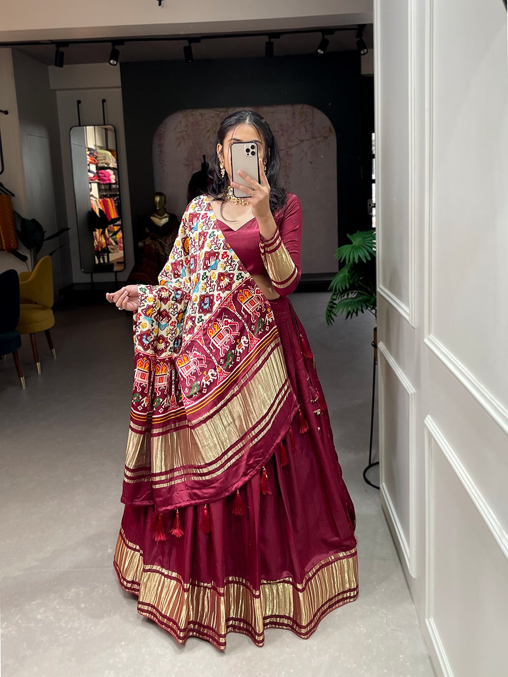 Gaji silk lehenga choli