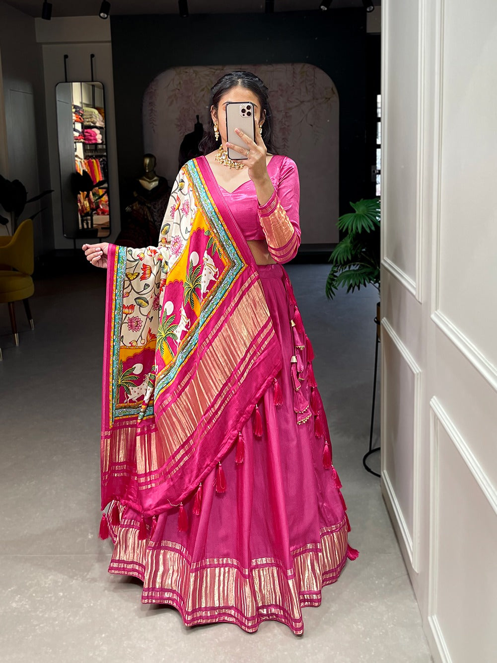 Gaji silk lehenga choli