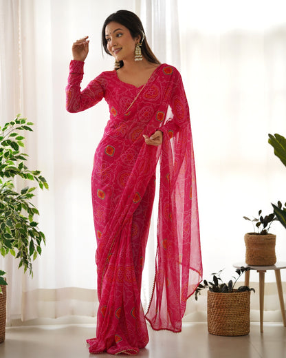 Pure soft chiffon saree