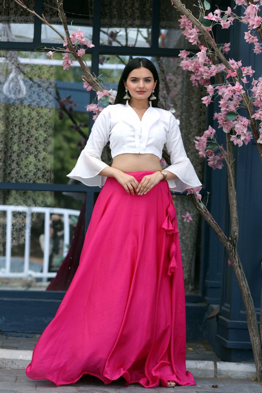 chinnon silk lehenga