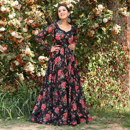 Fox georgette gown