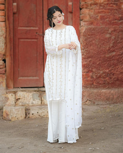 Faux georegtte sharara suit