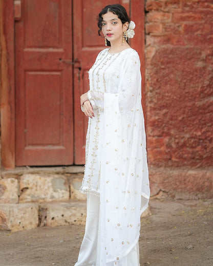 Faux georegtte sharara suit