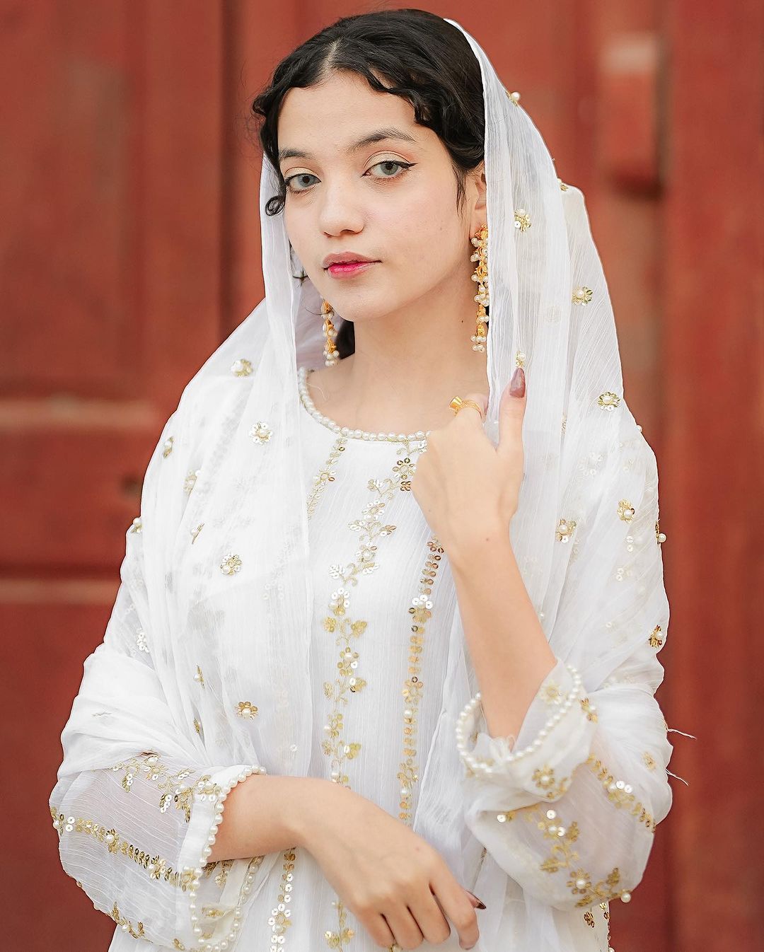 Faux georegtte sharara suit