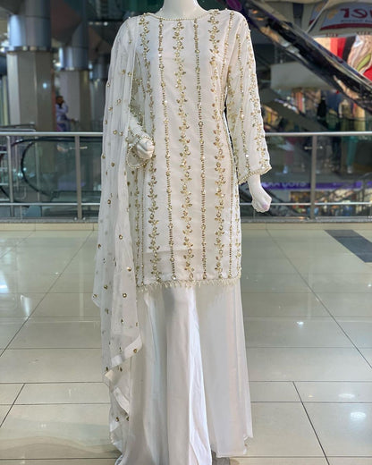 Faux georegtte sharara suit