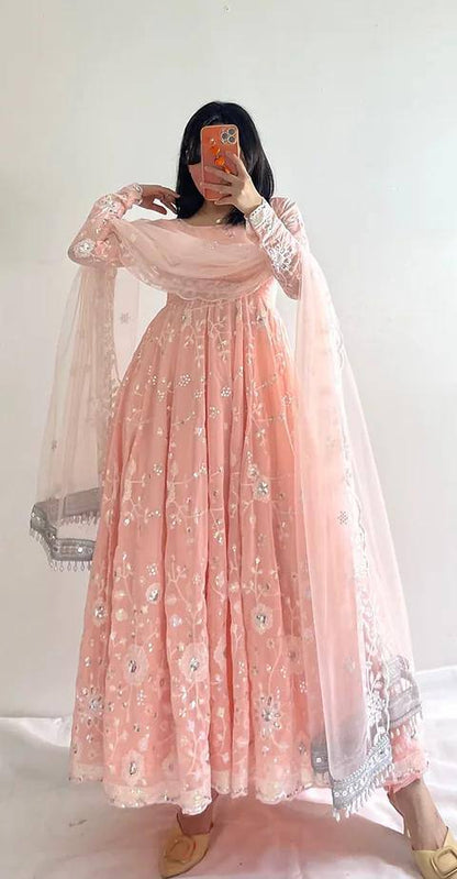 Fox georgette gown