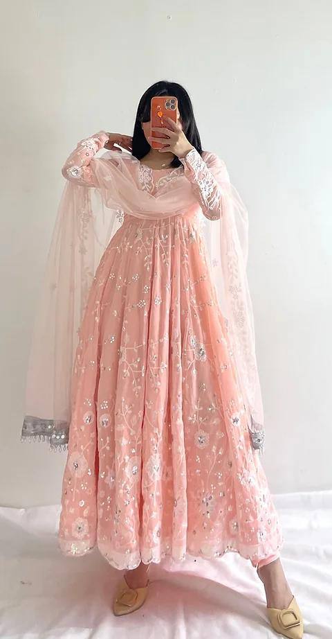 Fox georgette gown