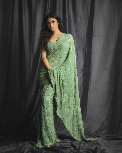 Faux georgette saree