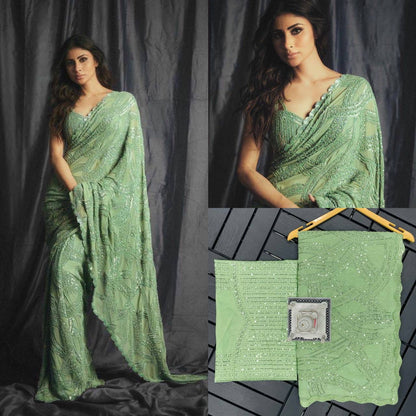 Faux georgette saree