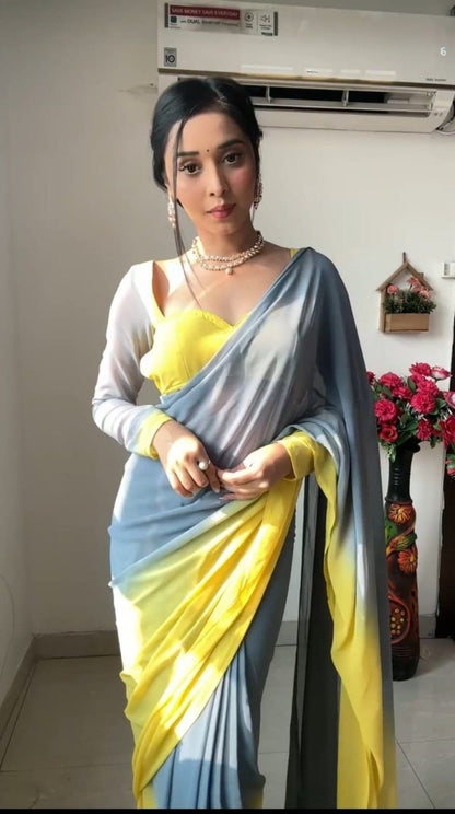 Fox georgette ready to wear saree