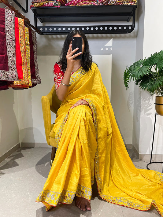 Vichitra silk saree