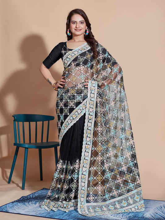 Butterfly soft net saree