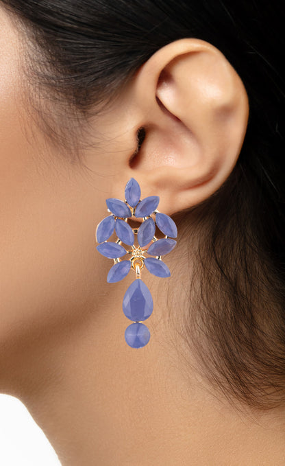 Blue stone earring