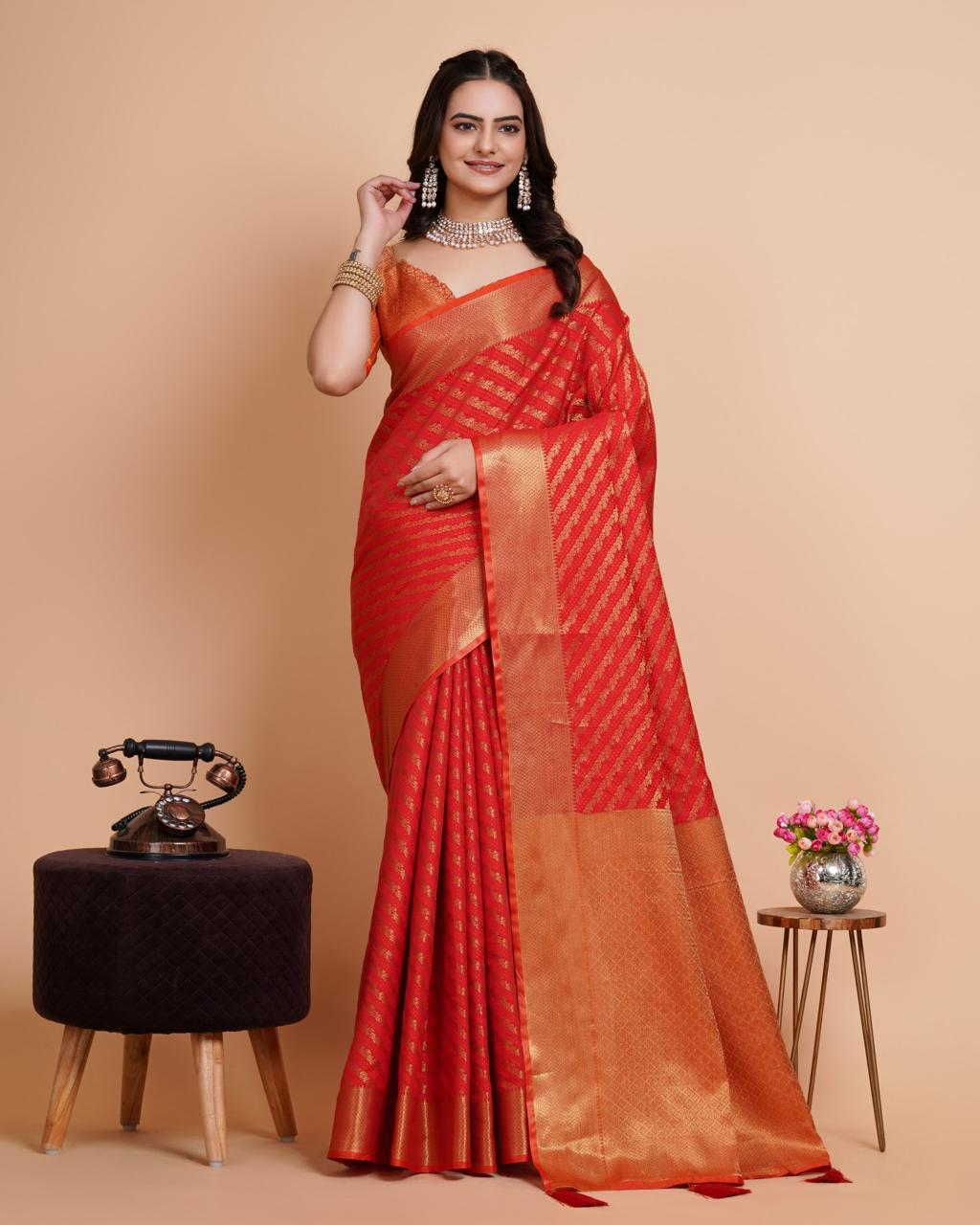 Soft banarasi silk saree