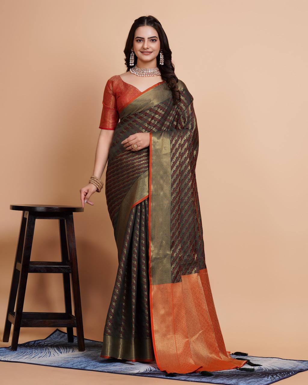 Soft banarasi silk saree