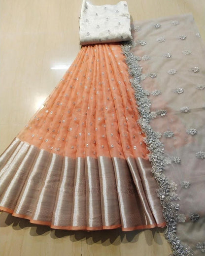 Kanchi organza silk lehenga choli