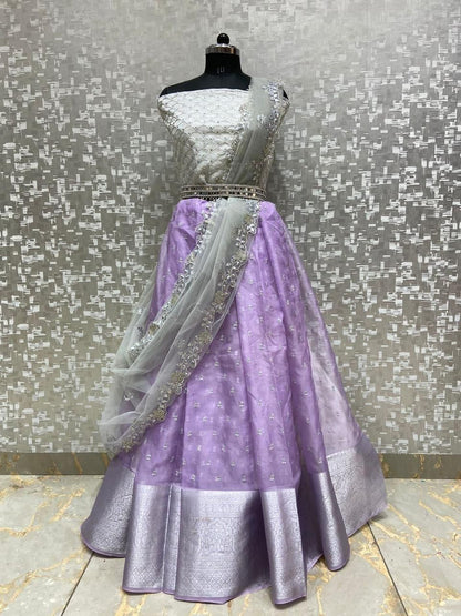 Kanchi organza silk lehenga choli