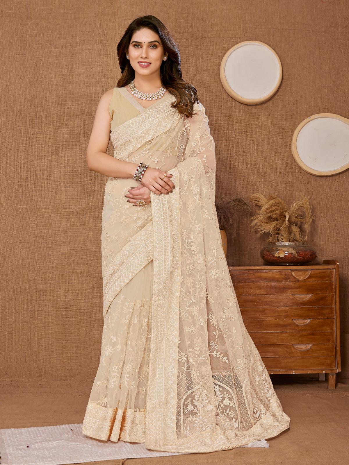 Heavy soft net saree