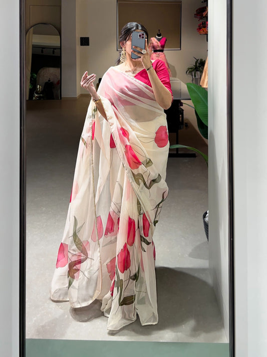 Organza  saree