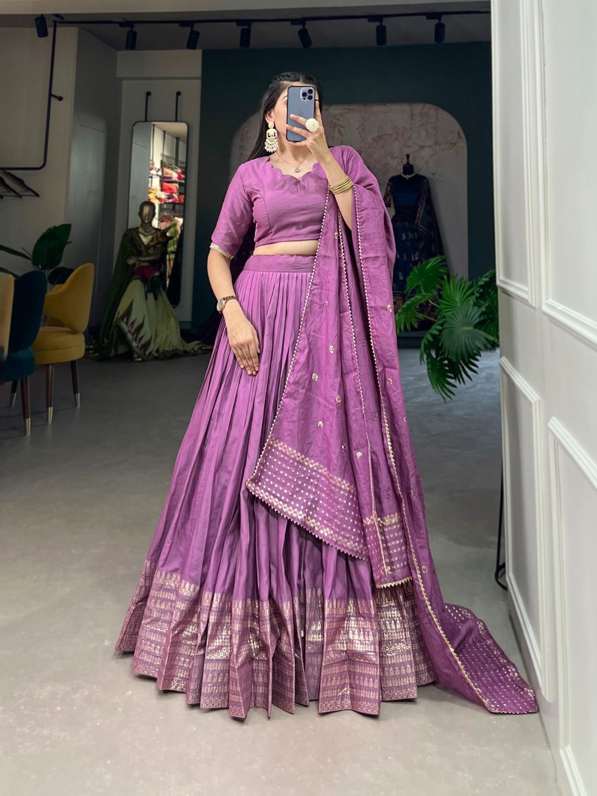 Pure chenderi lehenga choli