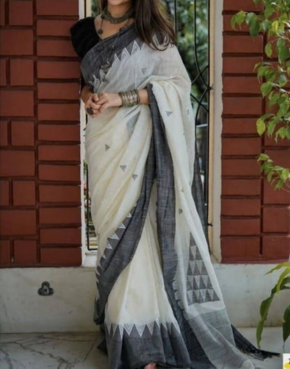 Soft linen slab saree