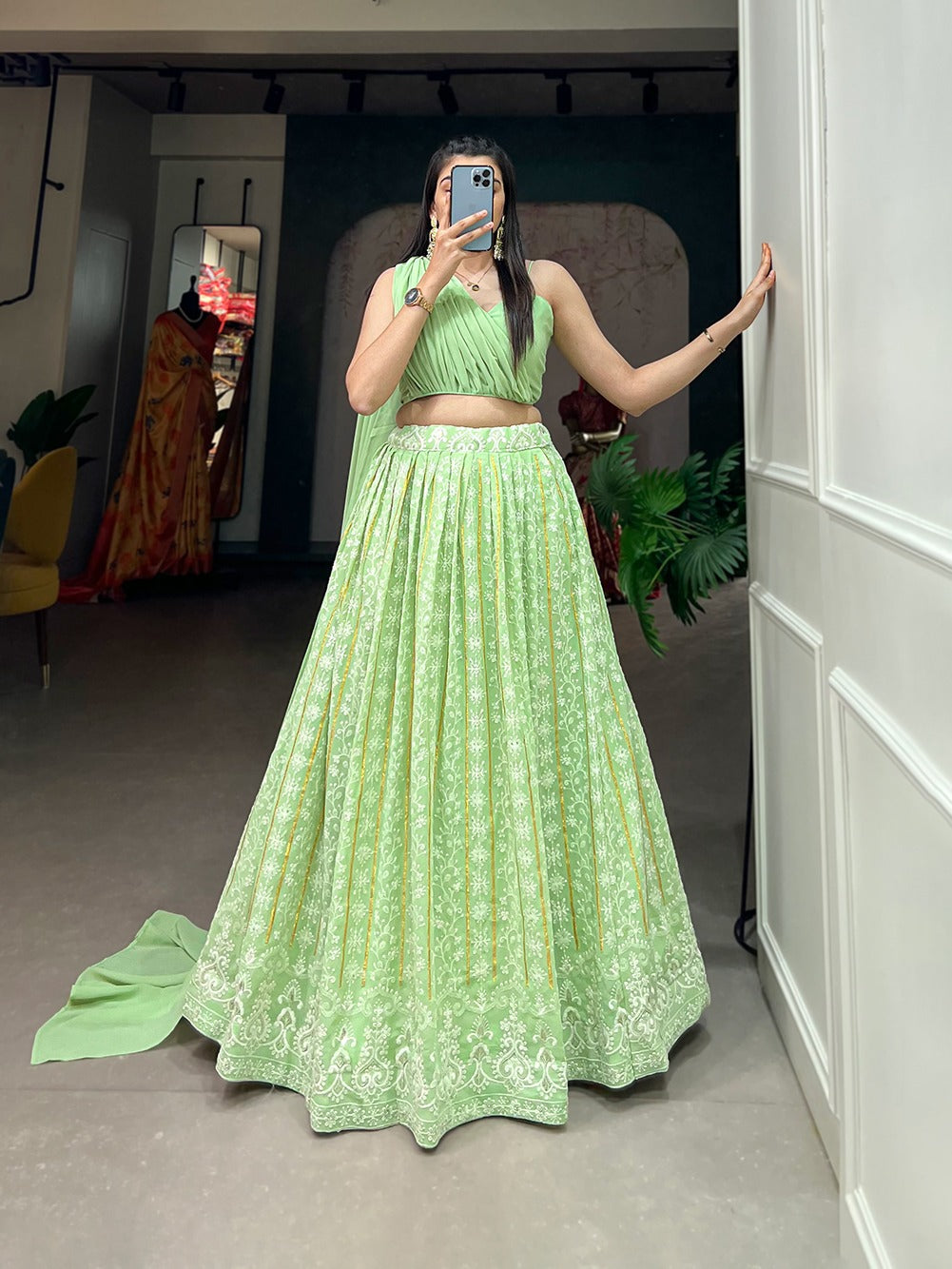 Georgette lehenga choli