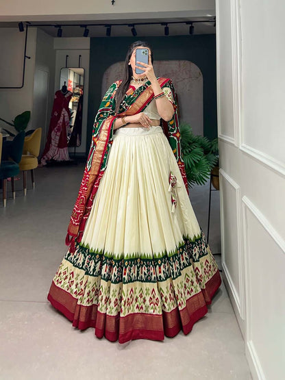 Tussar silk lehenga choli