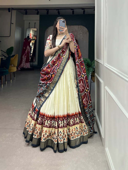 Tussar silk lehenga choli