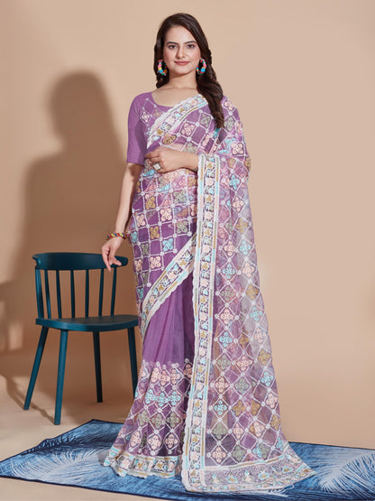 Soft Butterfly Net Saree