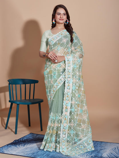 Soft Butterfly Net Saree