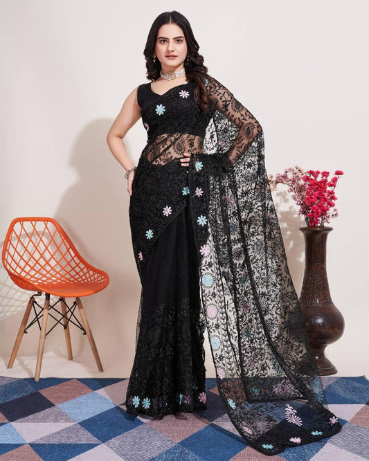 Designer soft net saree