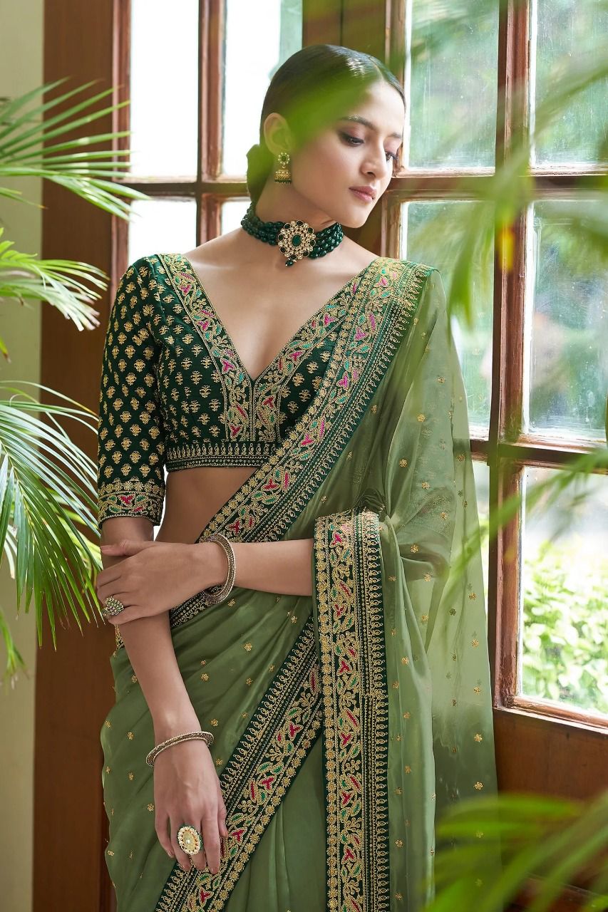 Organza Party Wear Saree