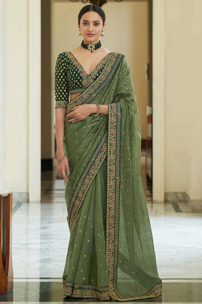 Organza Party Wear Saree