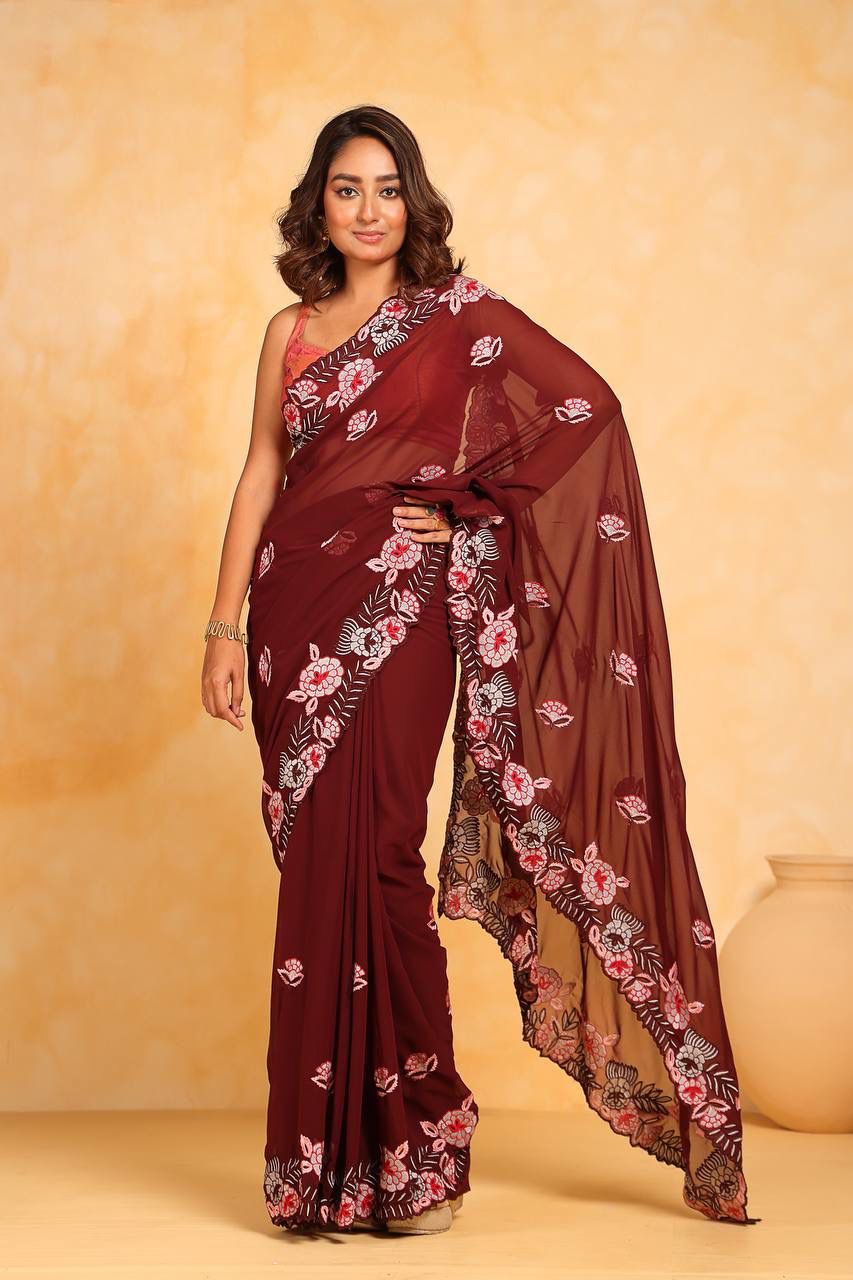 Beautiful georgette saree