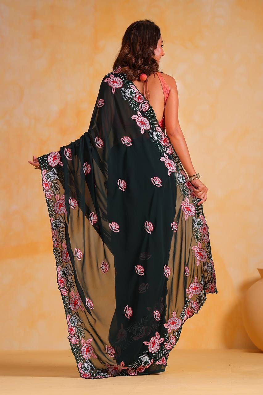 Beautiful georgette saree