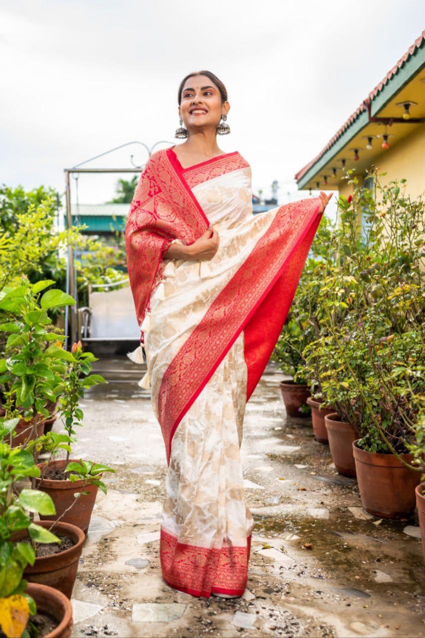 Heavy semi viscose silk saree